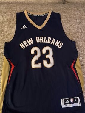 adidas Navy and Gold Basketball Jersey